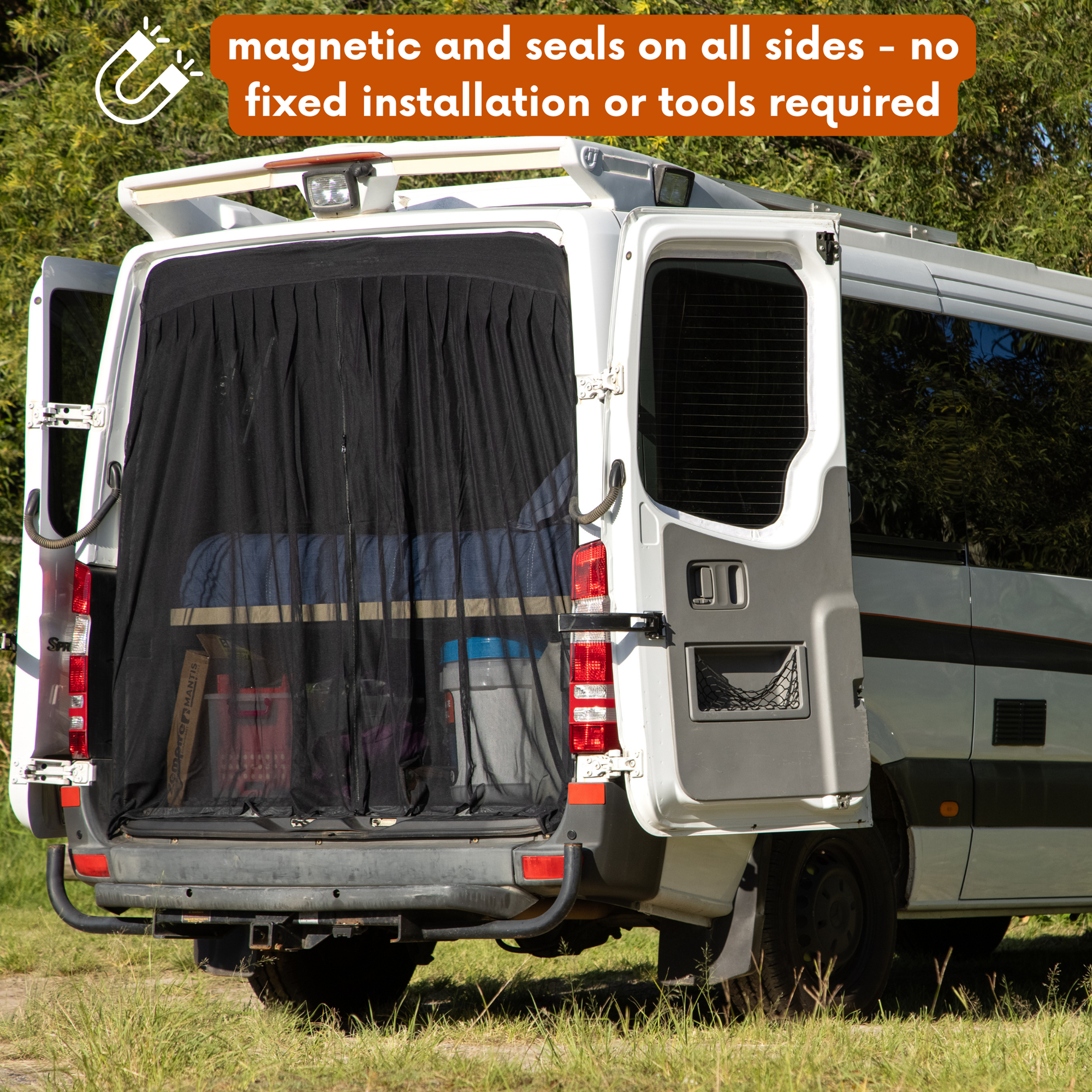 Magnetic Rear Door Van Fly Screen